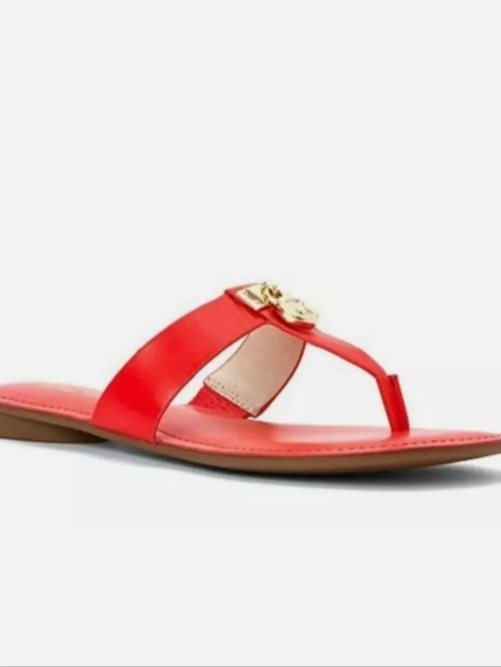 Michael Michael Kors Hamilton Flat Thong Leather Sandals Size 7.5M